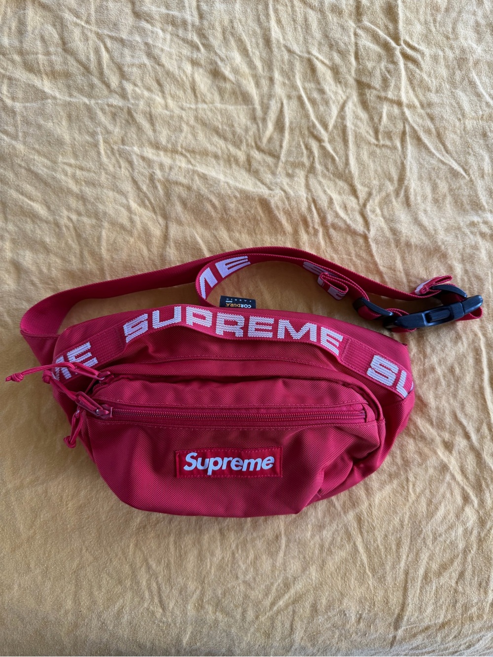 Supreme Belt Bag Fanny Pack Red and White Logo